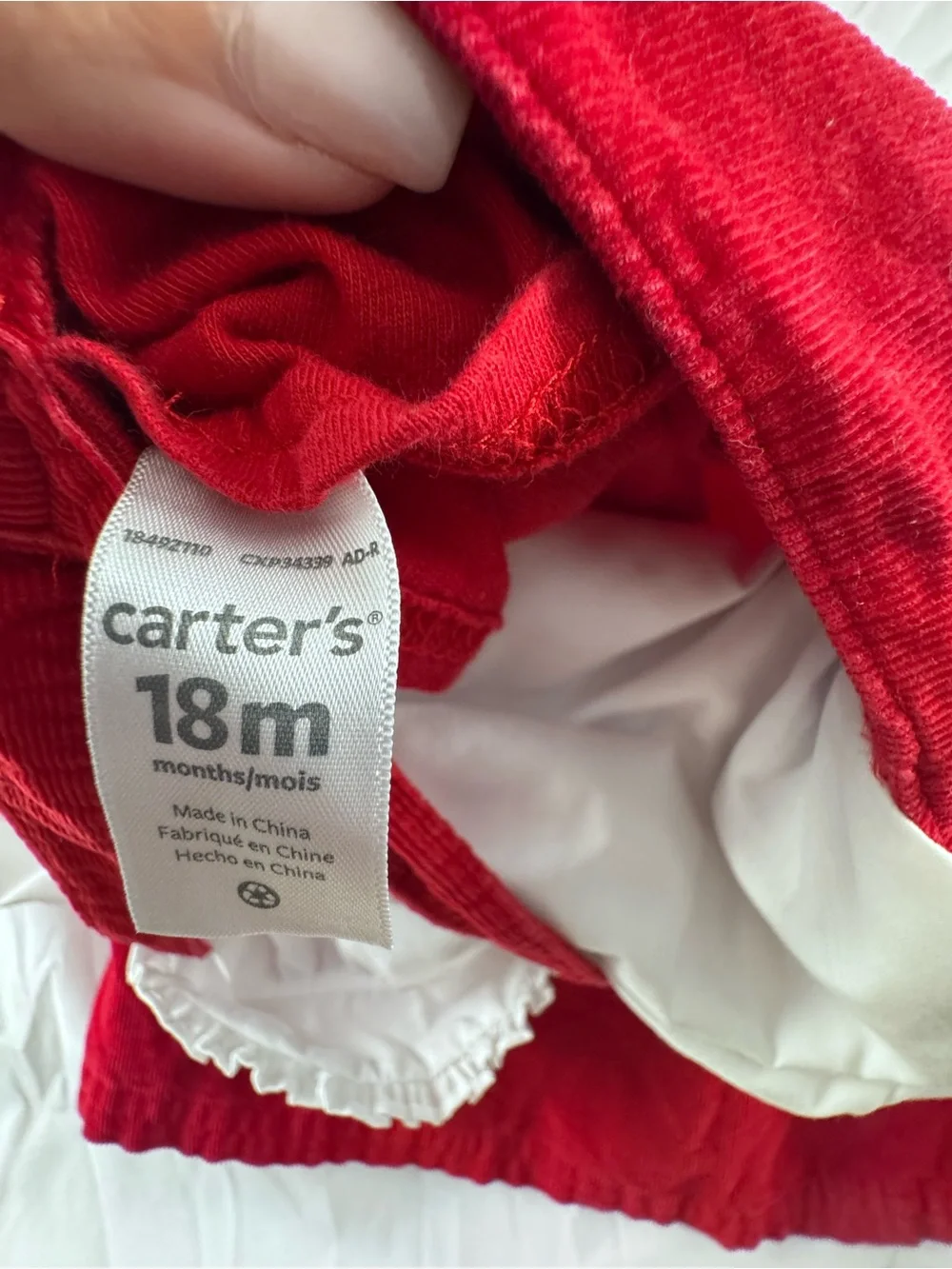 bella bliss Red Pinafore and White Blouse Matching Set